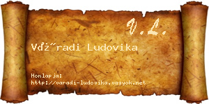 Váradi Ludovika névjegykártya